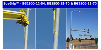 BoaGrip™ Model BG1900 – BG1900-12 rigging sling for lifting tapered utility poles